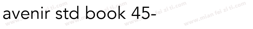avenir std book 45字体转换